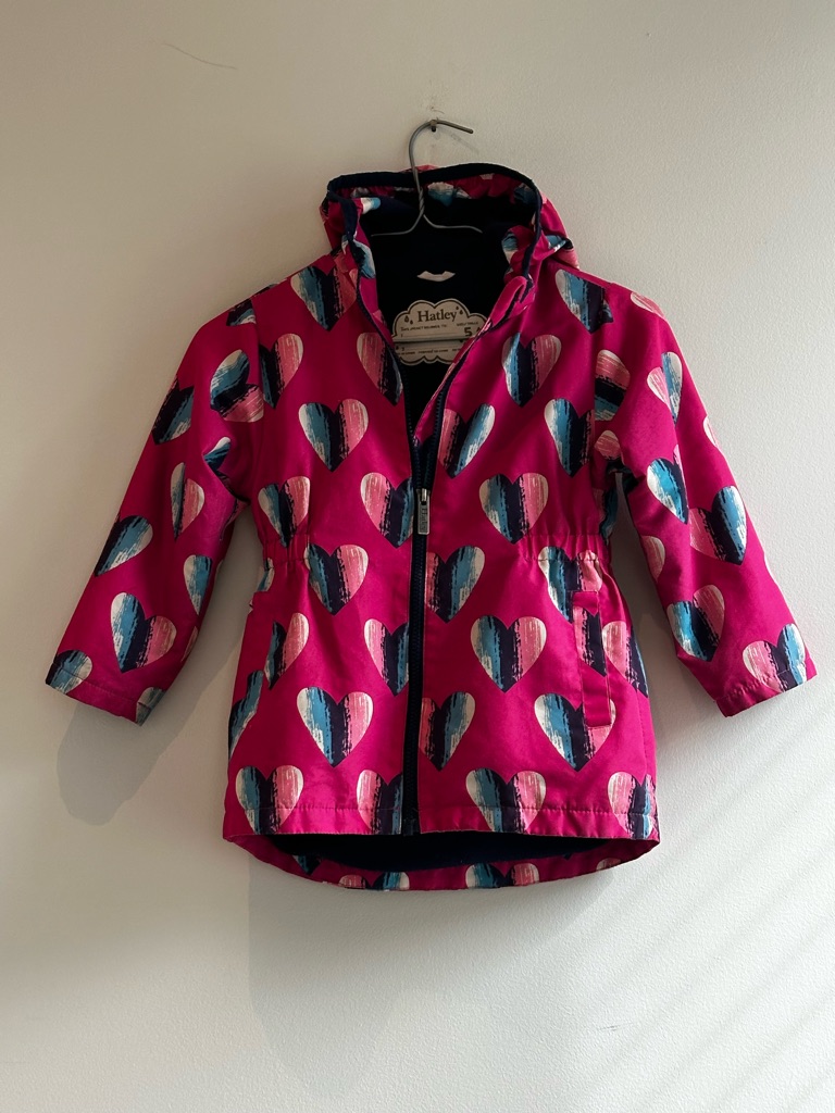 Hatley Navy Jacket With Pink Trim